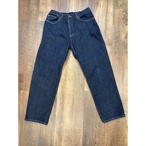 LL Bean Double L Relaxed Fit Blue Jeans Denim Womens 12P 90s Vintage Classic Mom
